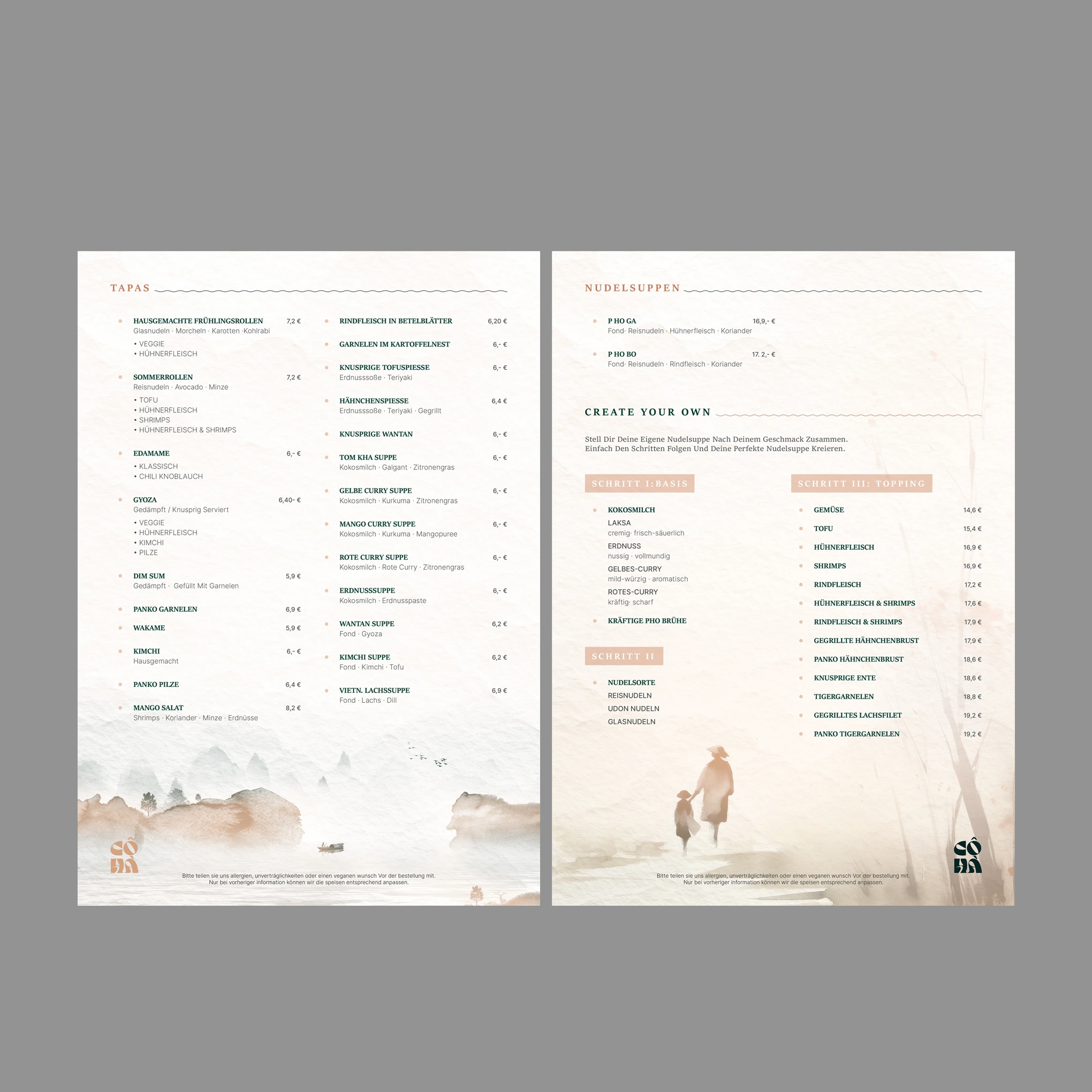 CÔ HÀ — Menu · pages 2–3