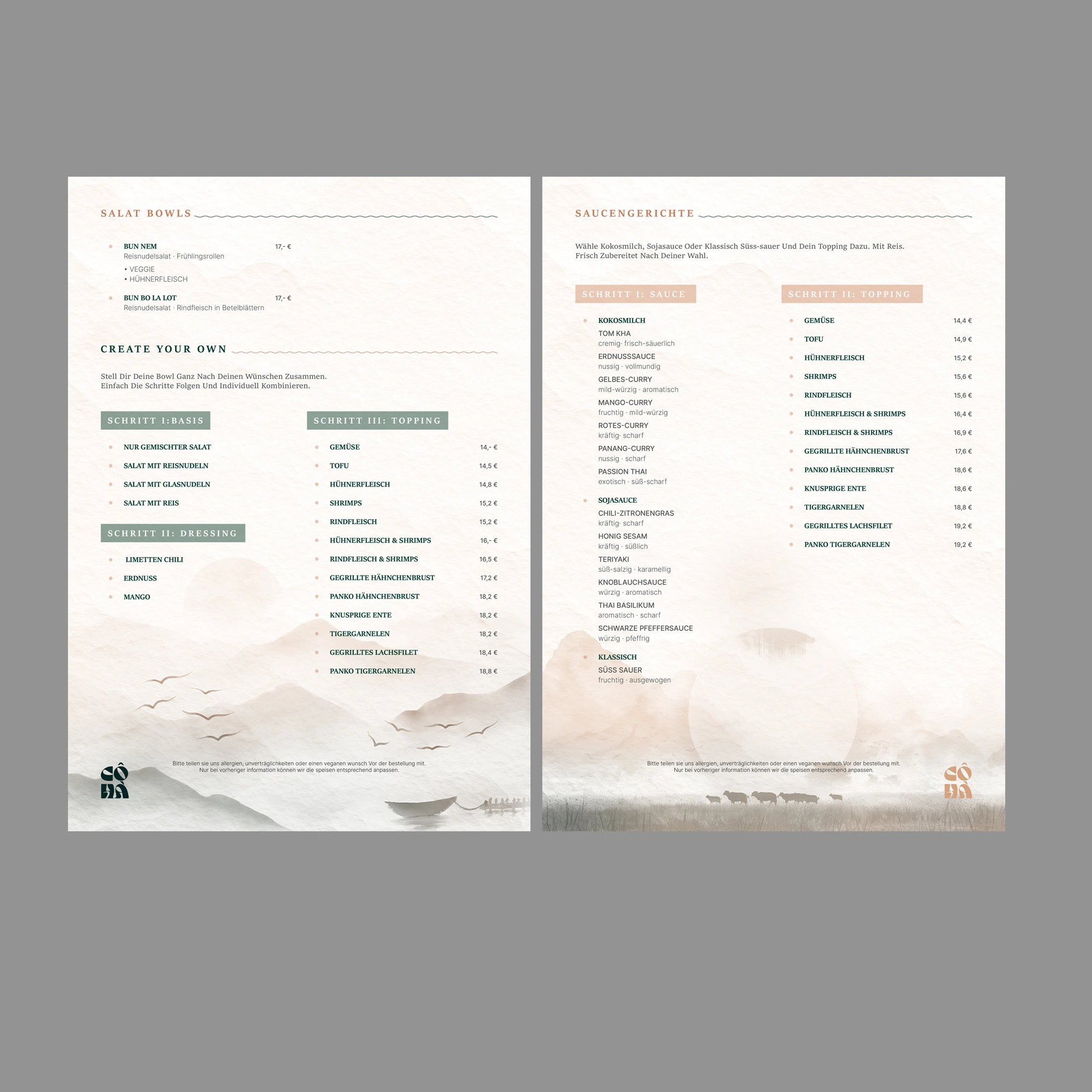 CÔ HÀ — Menu · pages 4–5