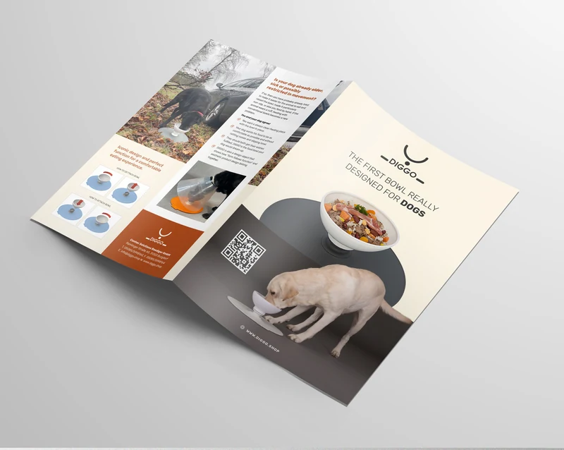 Diggo — Brochure direction 02 · folded view