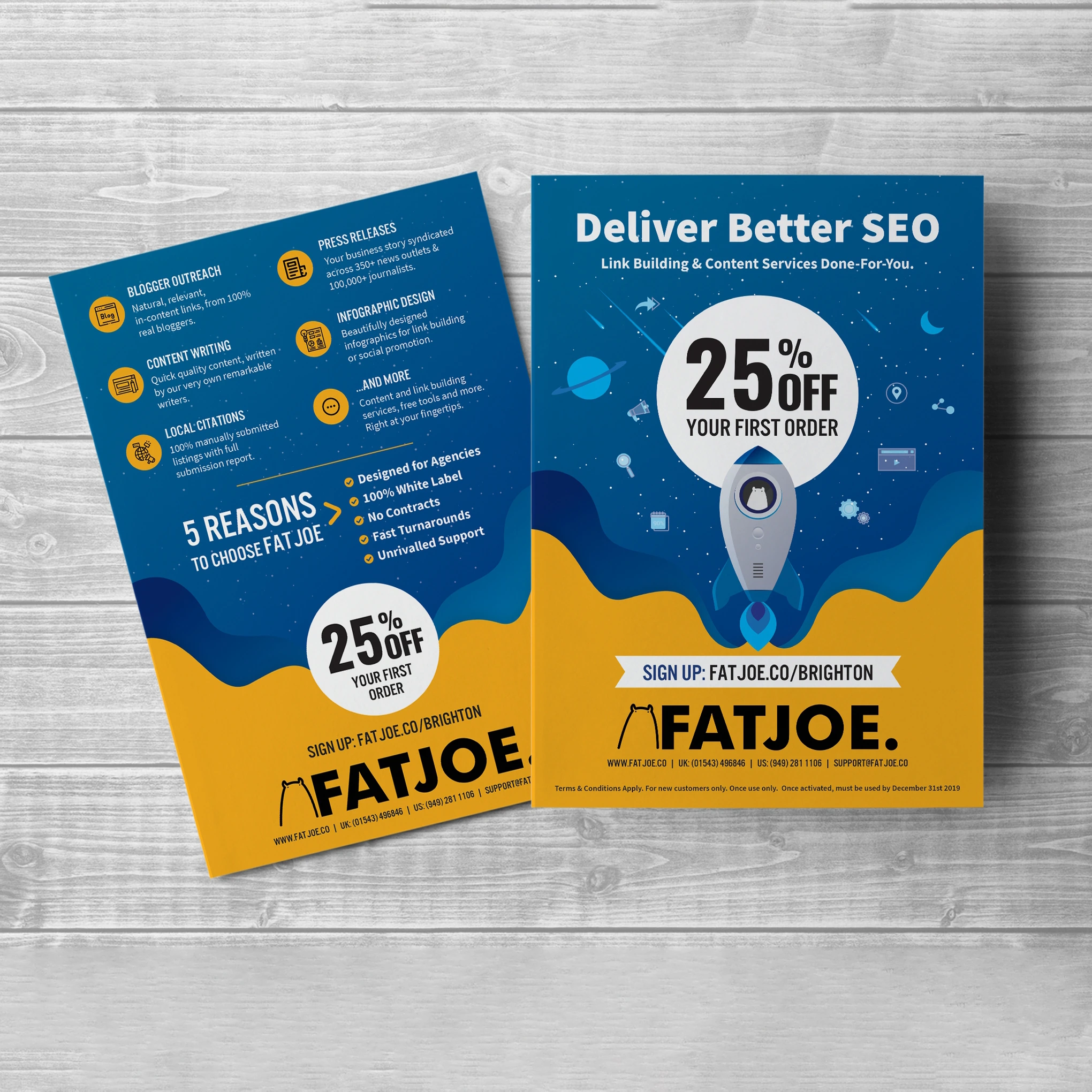 FATJOE — Promotional flyer · folded presentation