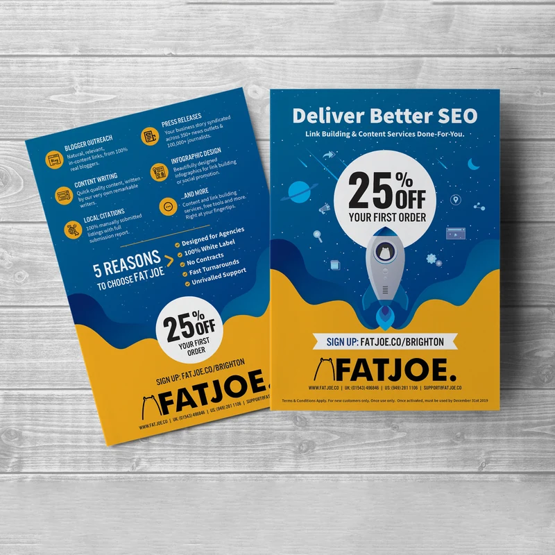 FATJOE — Promotional flyer · folded presentation
