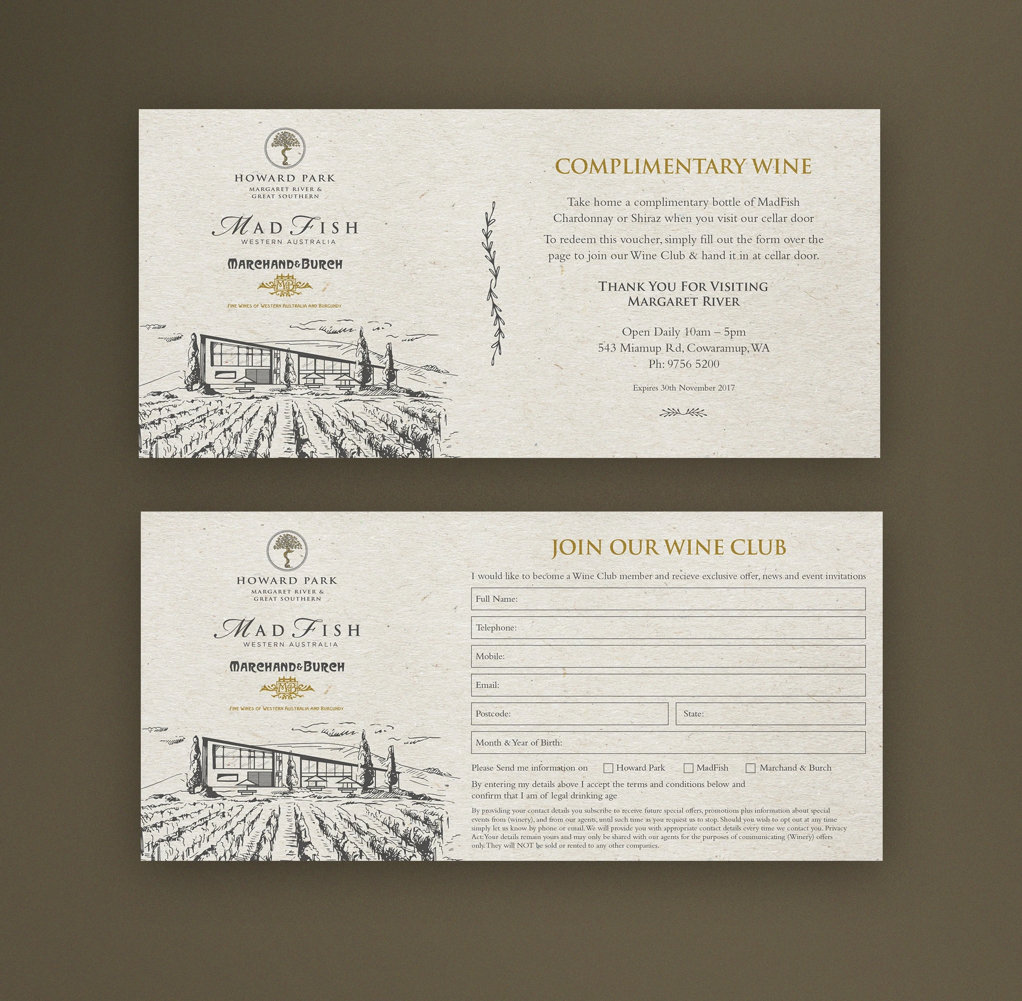 Howard Park Wines — Wine club invitation · direction 01