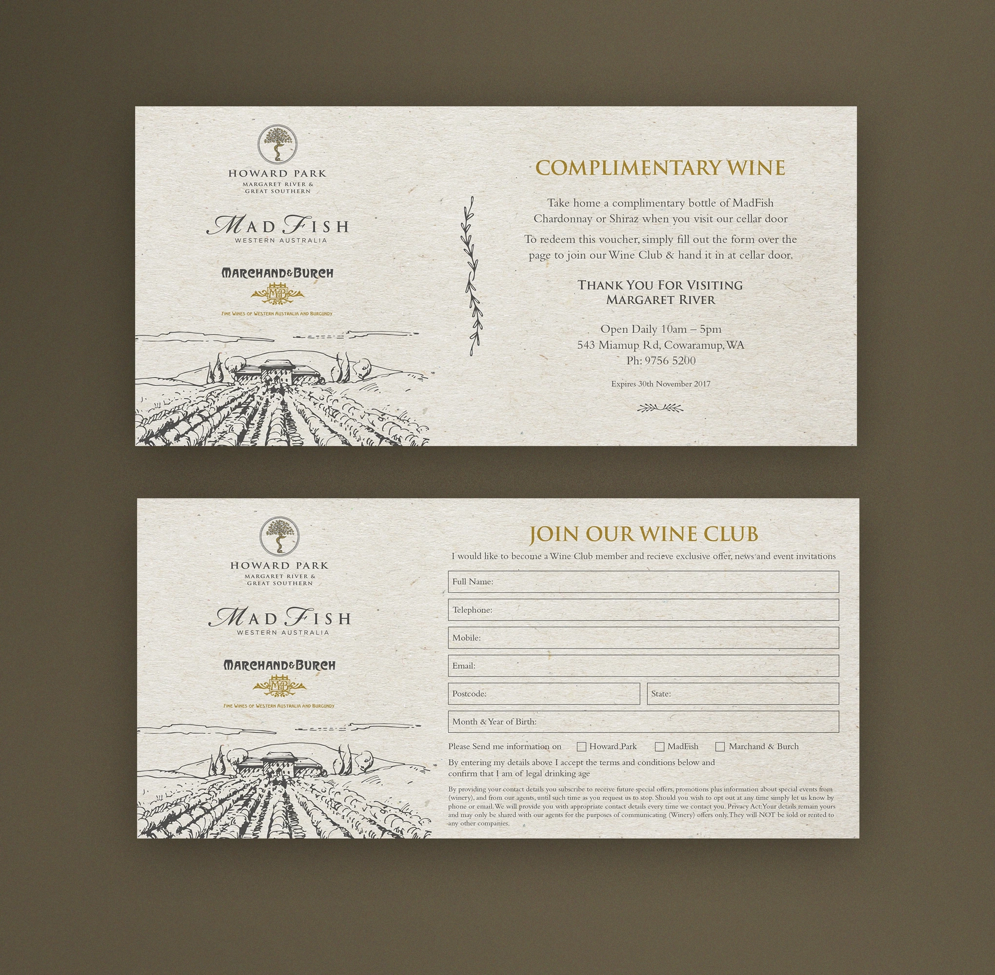 Howard Park Wines — Wine club invitation · direction 02