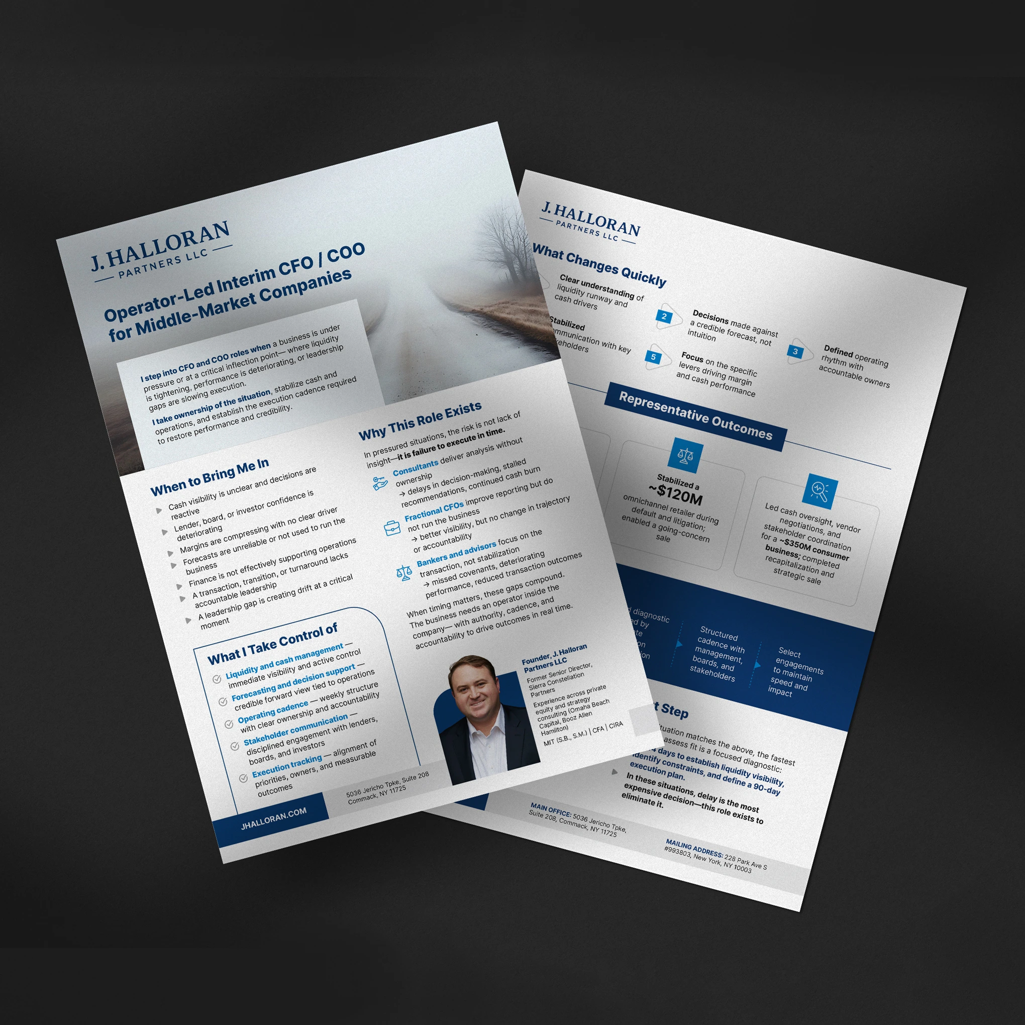 J. Halloran Partners — Executive profile · understated direction