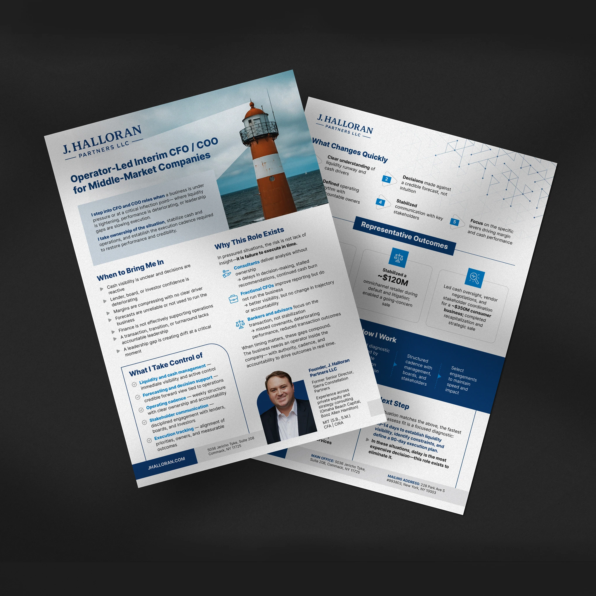 J. Halloran Partners — Executive profile · lighthouse direction