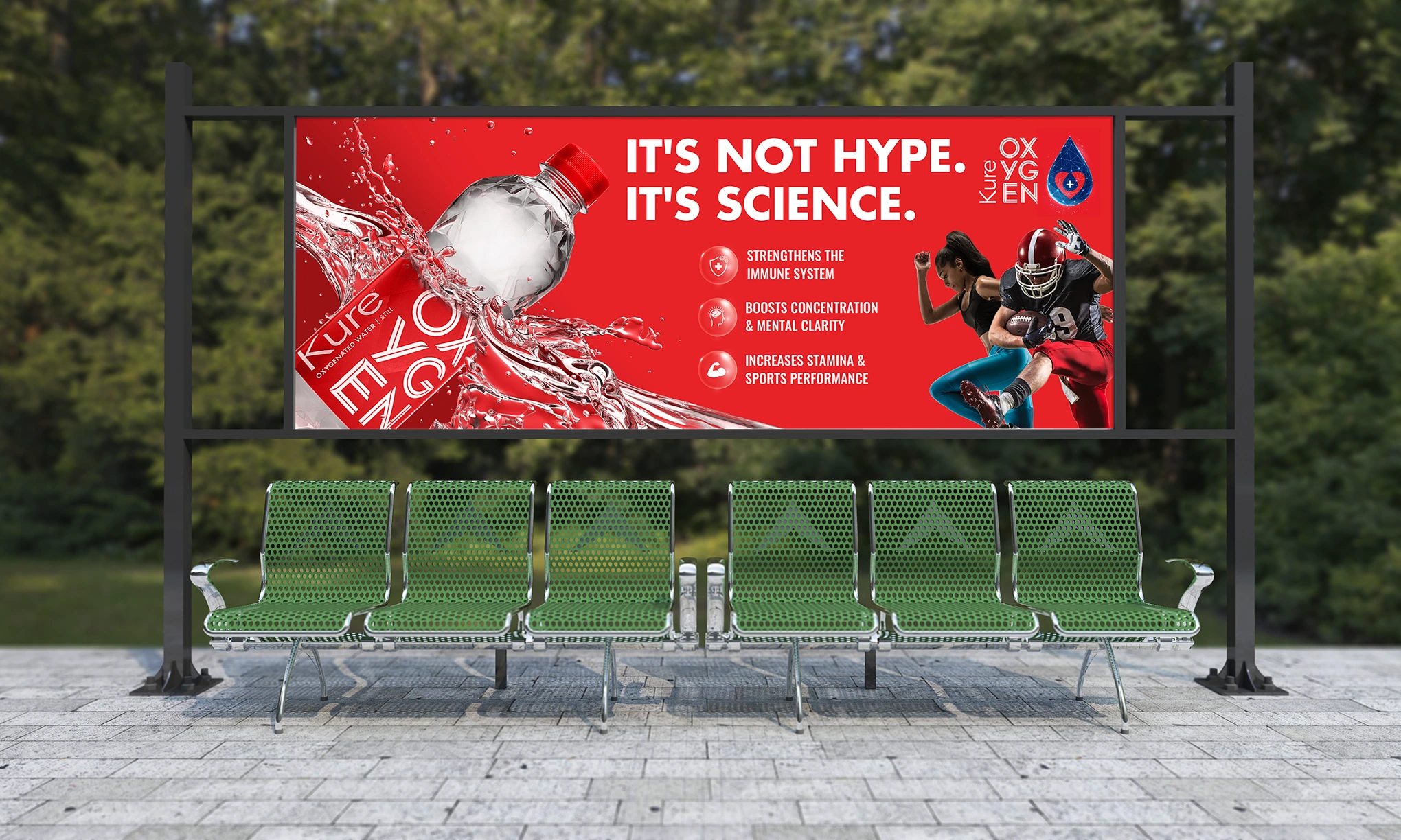 Kure Oxygen — Outdoor campaign · active lifestyle concept
