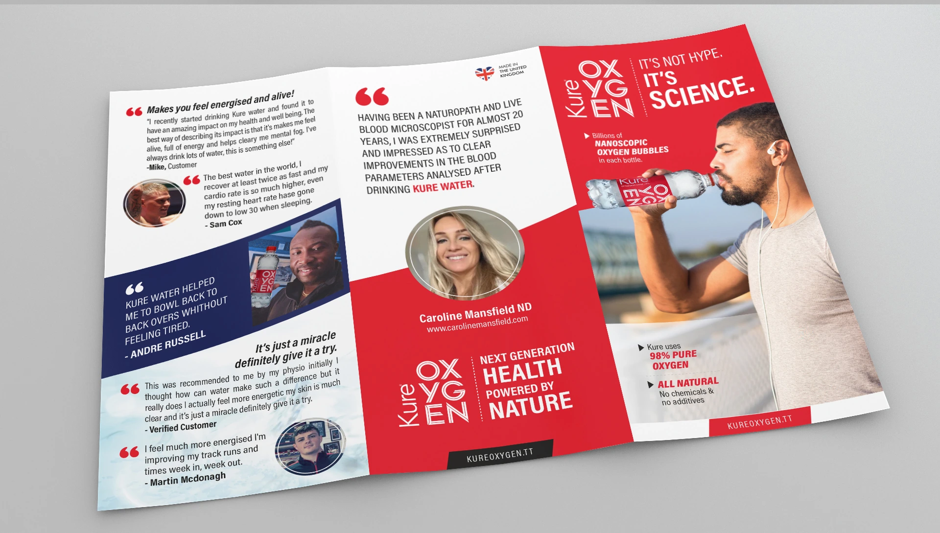 Kure Oxygen — Trifold brochure · outside panels