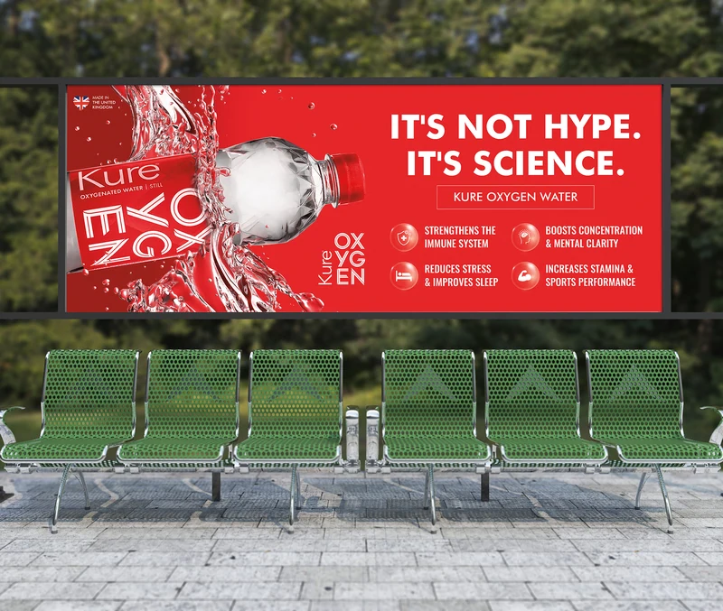 Kure Oxygen — Outdoor campaign · product-led concept