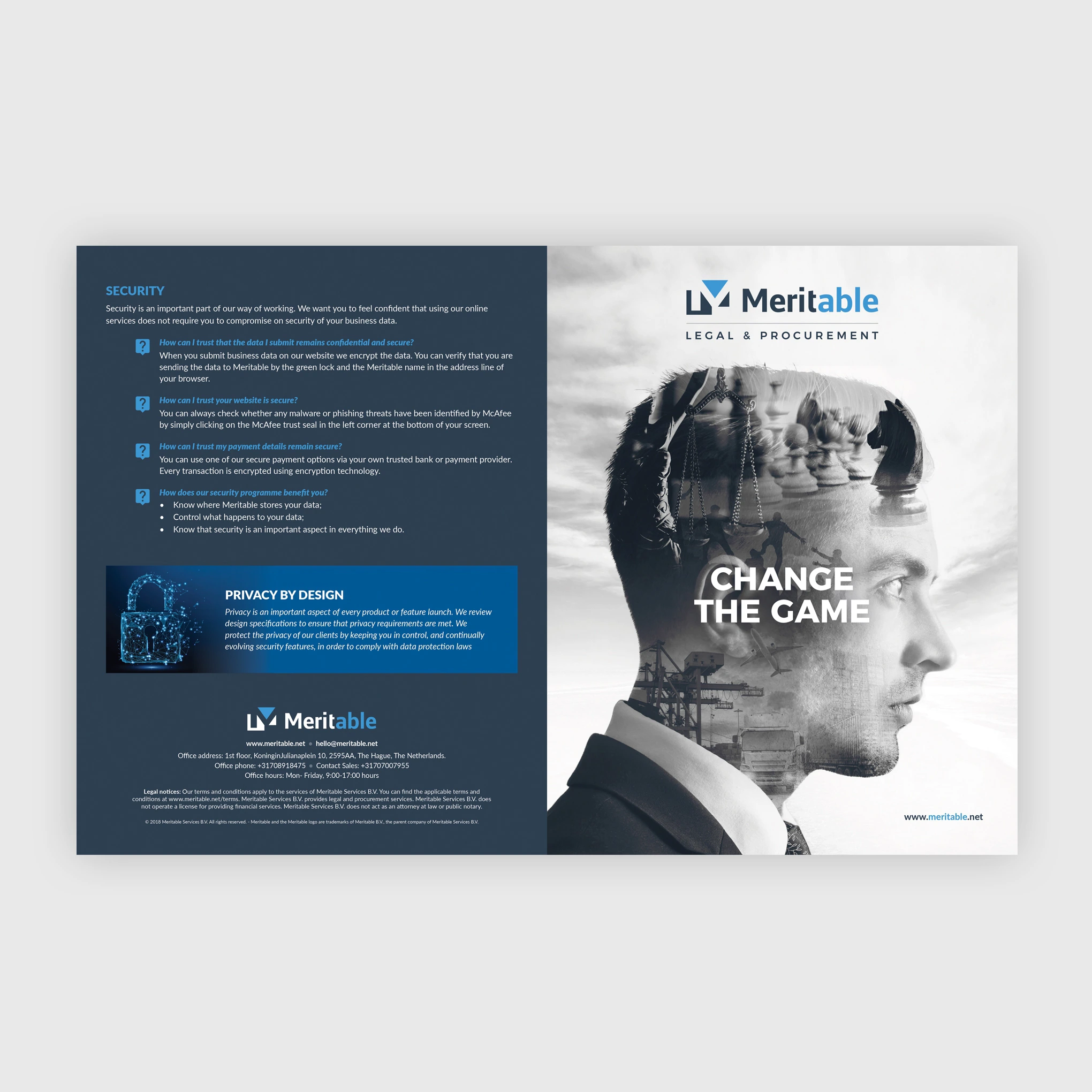 Meritable Services — Front and back covers