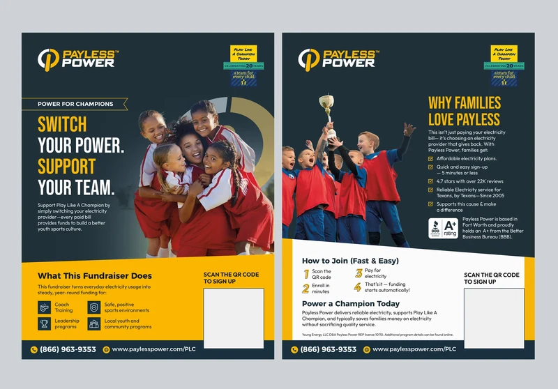 Payless Power — Community partnership flyer