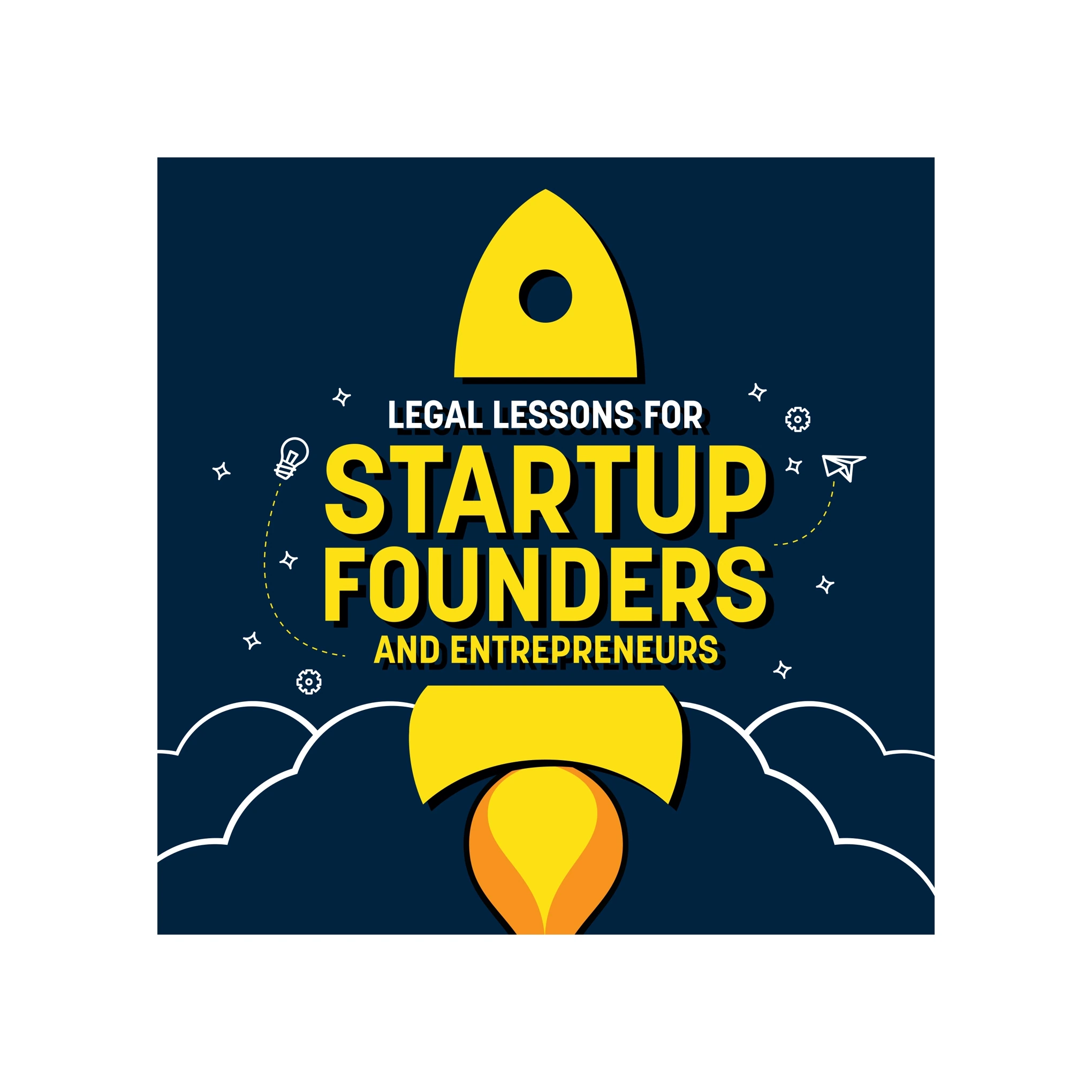 Startup Media Network — Podcast cover · graphic rocket direction